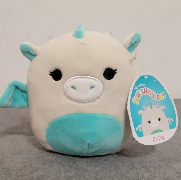 5” Coley the Ice Dragon NWT Canada Exclusive Kellytoy 2021 HTF Rare Squishmallow - Picture 1 of 1